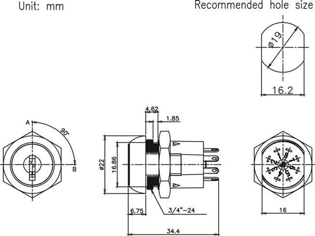 自鎖鑰匙開關(guān)