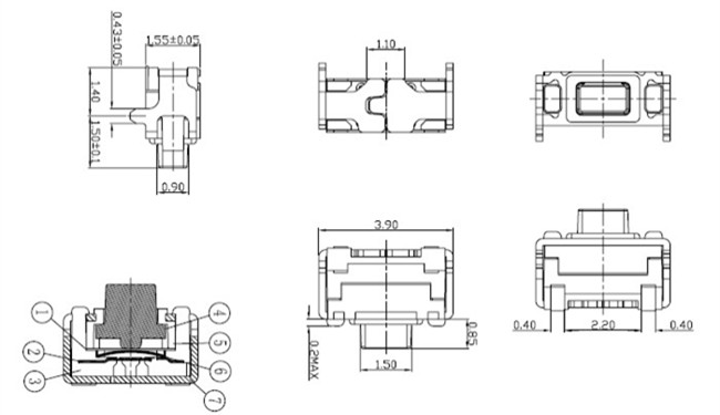 2x4貼片輕觸開關(guān)