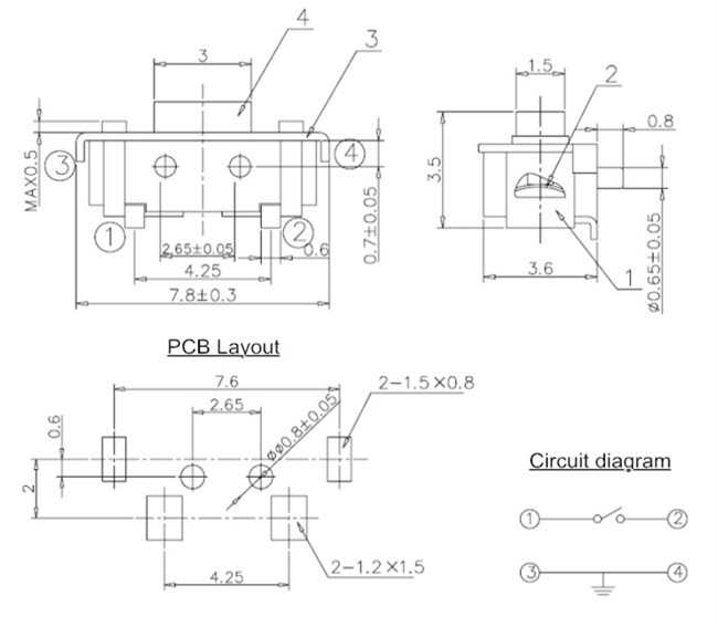 3.5x6輕觸開關(guān)