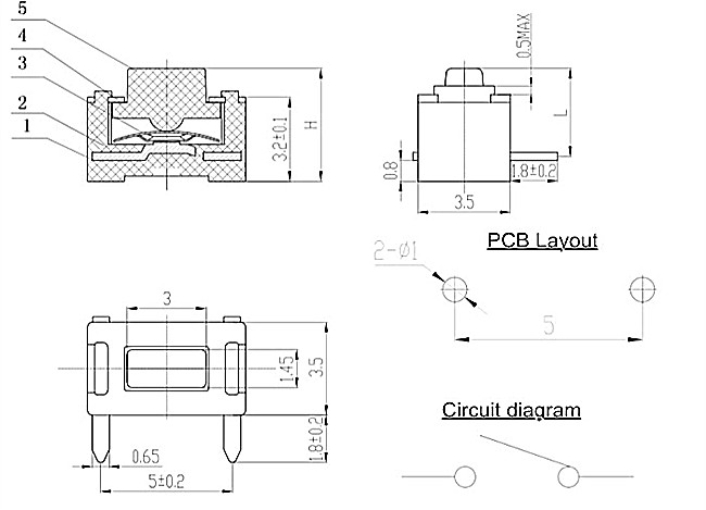 6mm輕觸開關(guān)