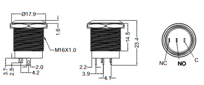 16mm防水按鈕開關(guān)